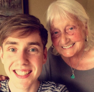25-year-old Ben John and his 86-year-old grandmother, May Ashworth, who uses good manners when doing her Google search.