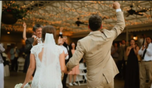 Together, these newlyweds overcame their first married obstacle-the groom getting bitten by a rattlesnake. The party goes on!